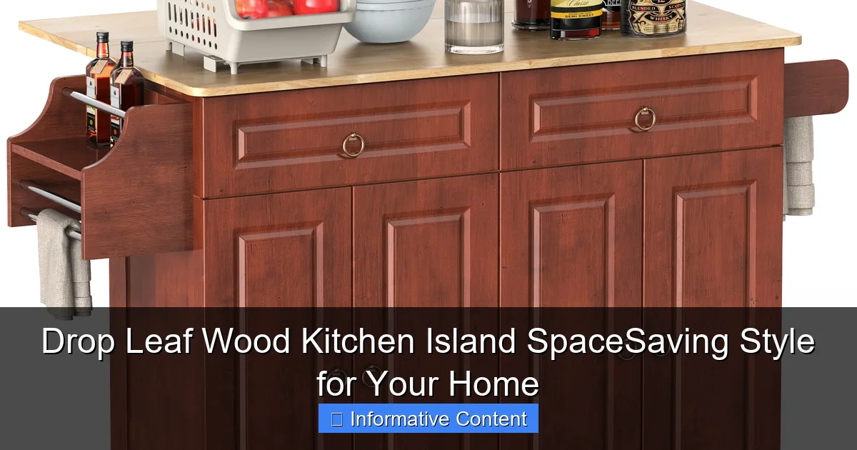 Drop Leaf Wood Kitchen Island SpaceSaving Style for Your Home