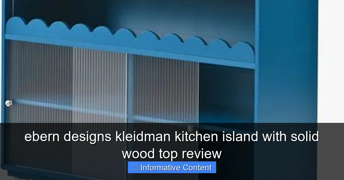 ebern designs kleidman kitchen island with solid wood top review