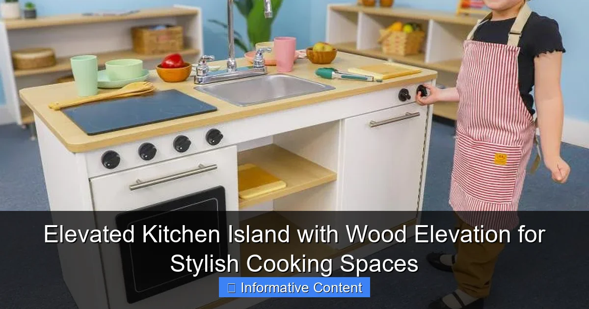 Elevated Kitchen Island with Wood Elevation for Stylish Cooking Spaces