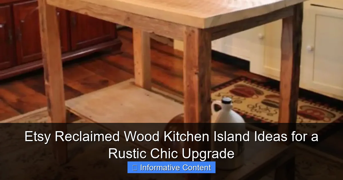 Etsy Reclaimed Wood Kitchen Island Ideas for a Rustic Chic Upgrade
