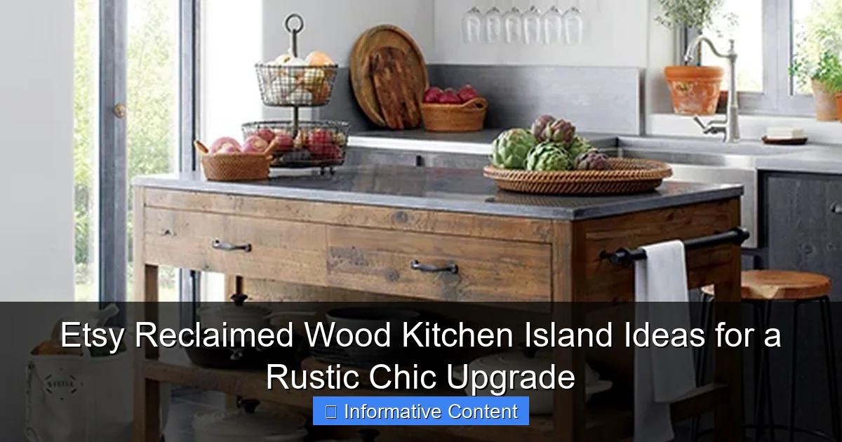 Etsy Reclaimed Wood Kitchen Island Ideas for a Rustic Chic Upgrade
