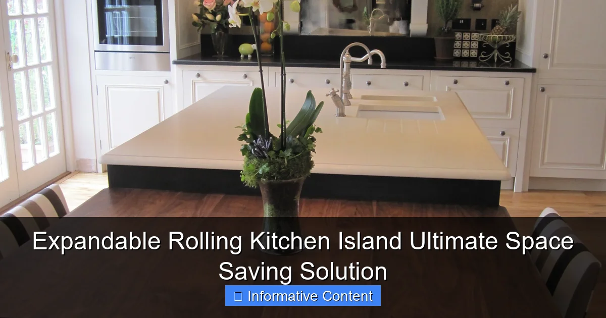 Expandable Rolling Kitchen Island Ultimate Space Saving Solution