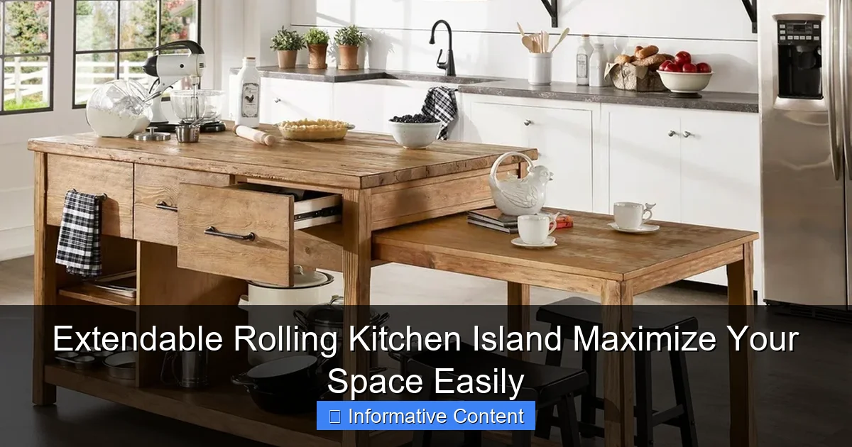 Extendable Rolling Kitchen Island Maximize Your Space Easily