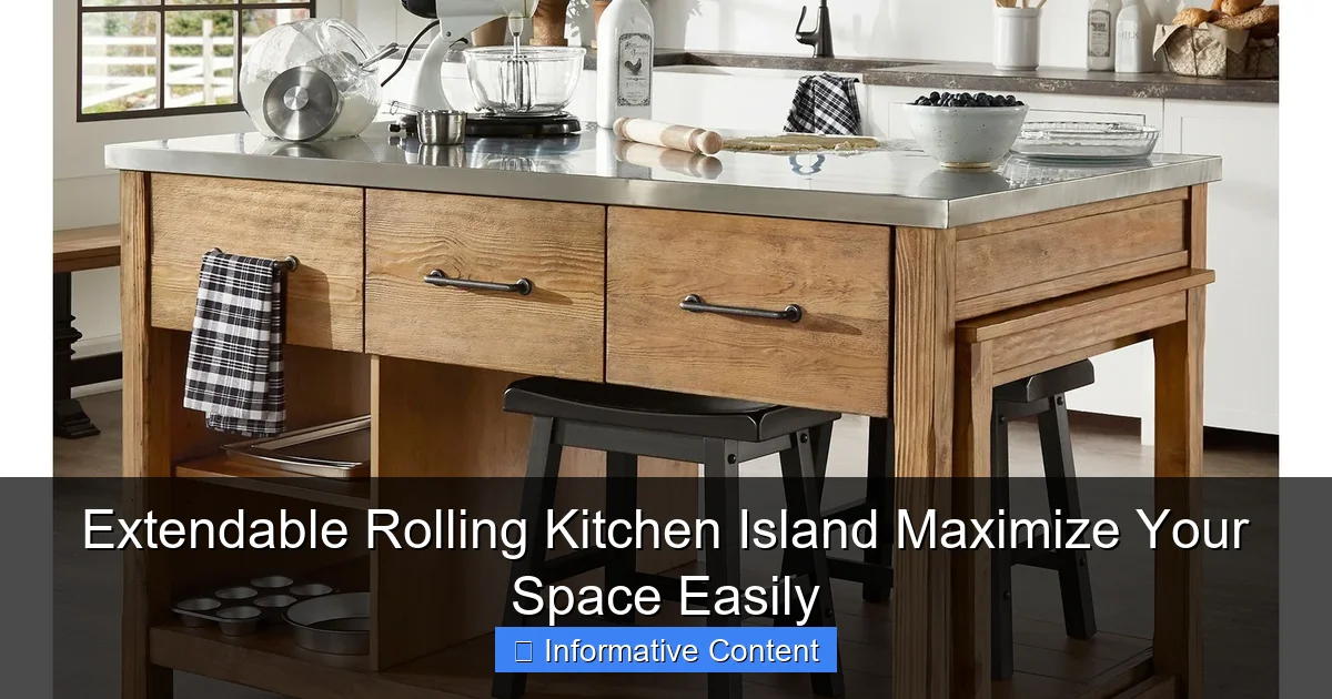 Extendable Rolling Kitchen Island Maximize Your Space Easily