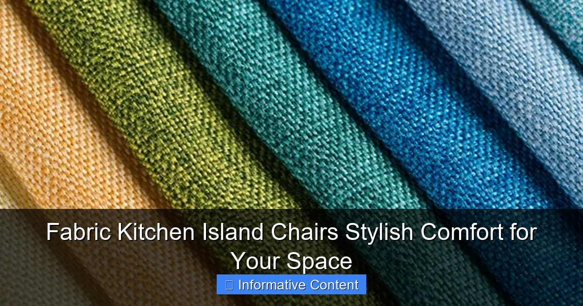 Fabric Kitchen Island Chairs Stylish Comfort for Your Space