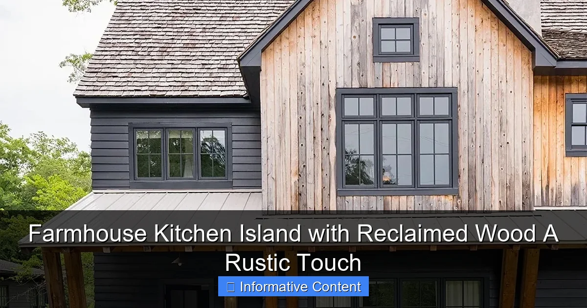Farmhouse Kitchen Island with Reclaimed Wood A Rustic Touch