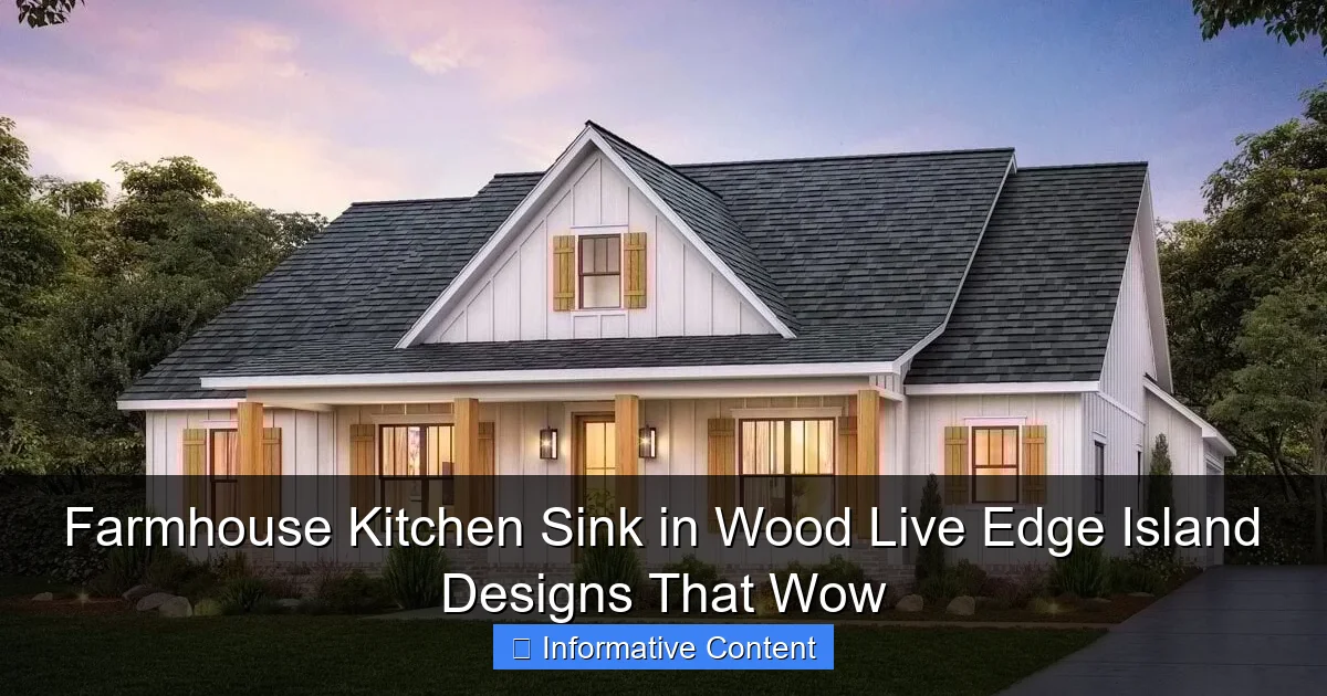 Farmhouse Kitchen Sink in Wood Live Edge Island Designs That Wow