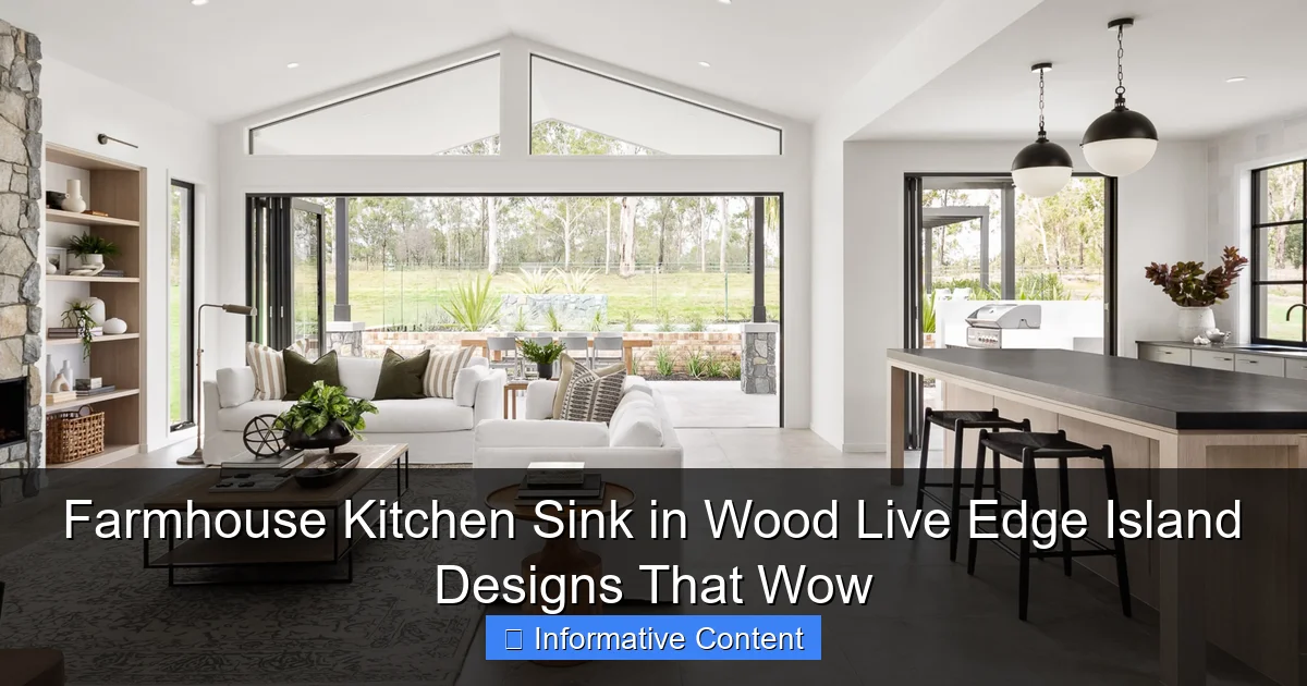 Farmhouse Kitchen Sink in Wood Live Edge Island Designs That Wow