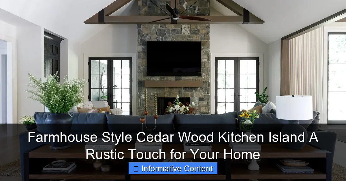 Farmhouse Style Cedar Wood Kitchen Island A Rustic Touch for Your Home