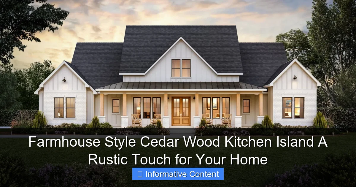 Farmhouse Style Cedar Wood Kitchen Island A Rustic Touch for Your Home