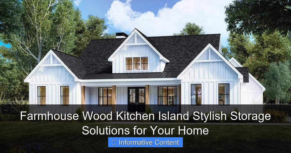 Farmhouse Wood Kitchen Island Stylish Storage Solutions for Your Home
