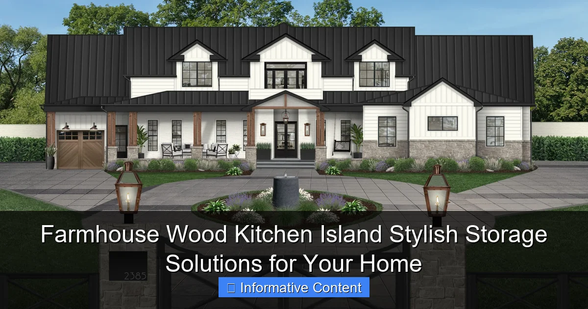 Farmhouse Wood Kitchen Island Stylish Storage Solutions for Your Home