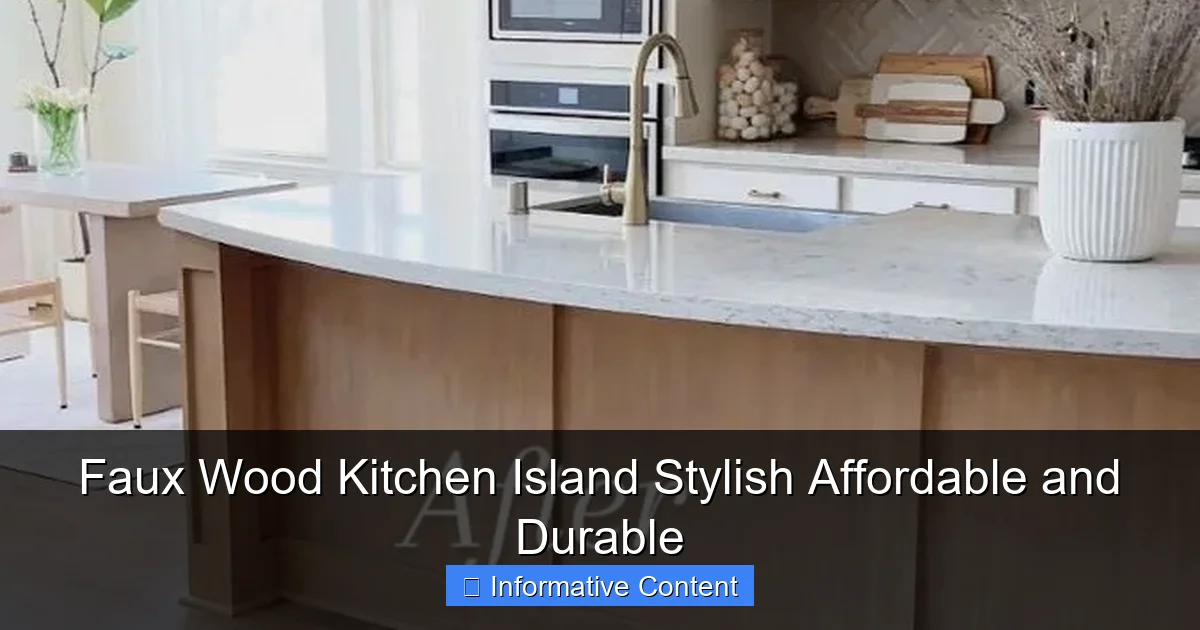 Faux Wood Kitchen Island Stylish Affordable and Durable