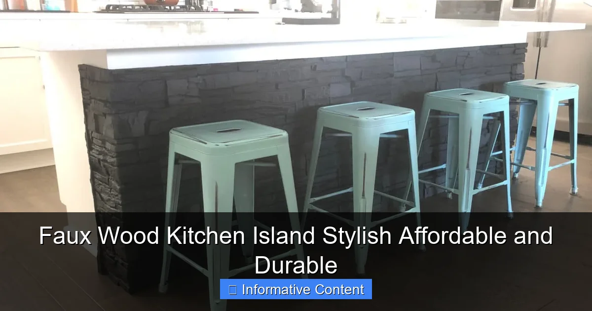 Faux Wood Kitchen Island Stylish Affordable and Durable