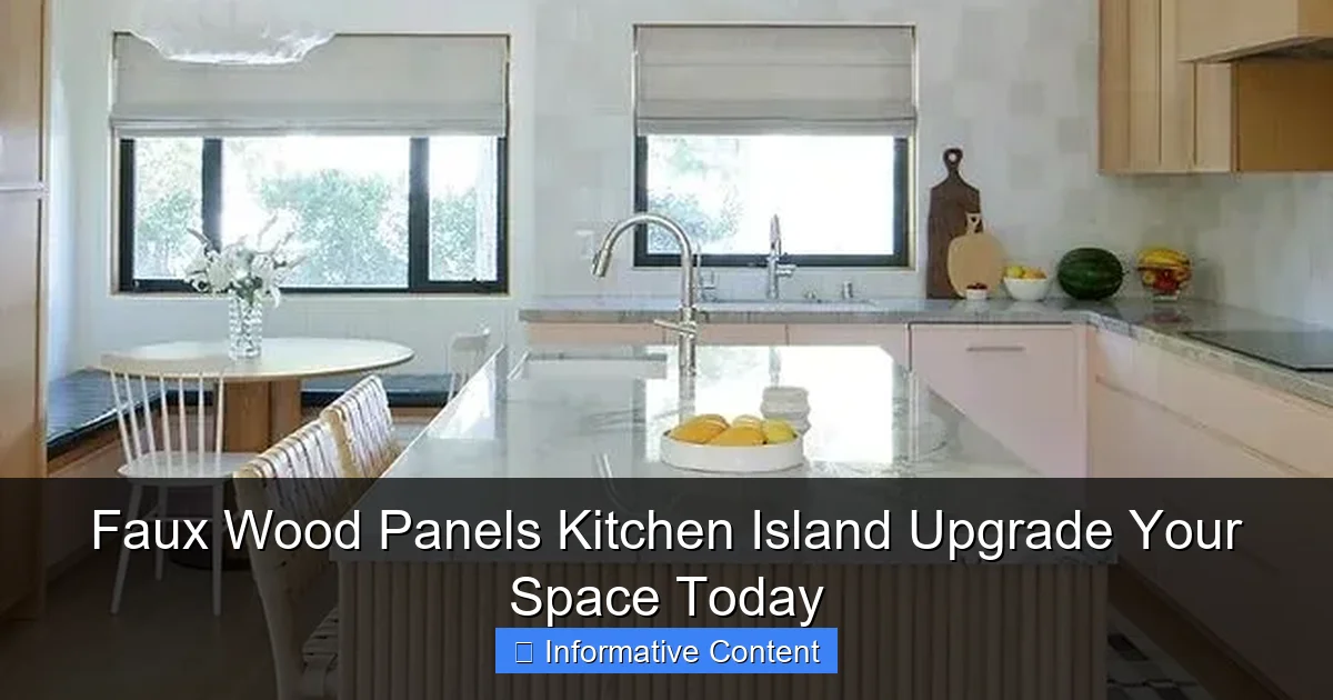 Faux Wood Panels Kitchen Island Upgrade Your Space Today