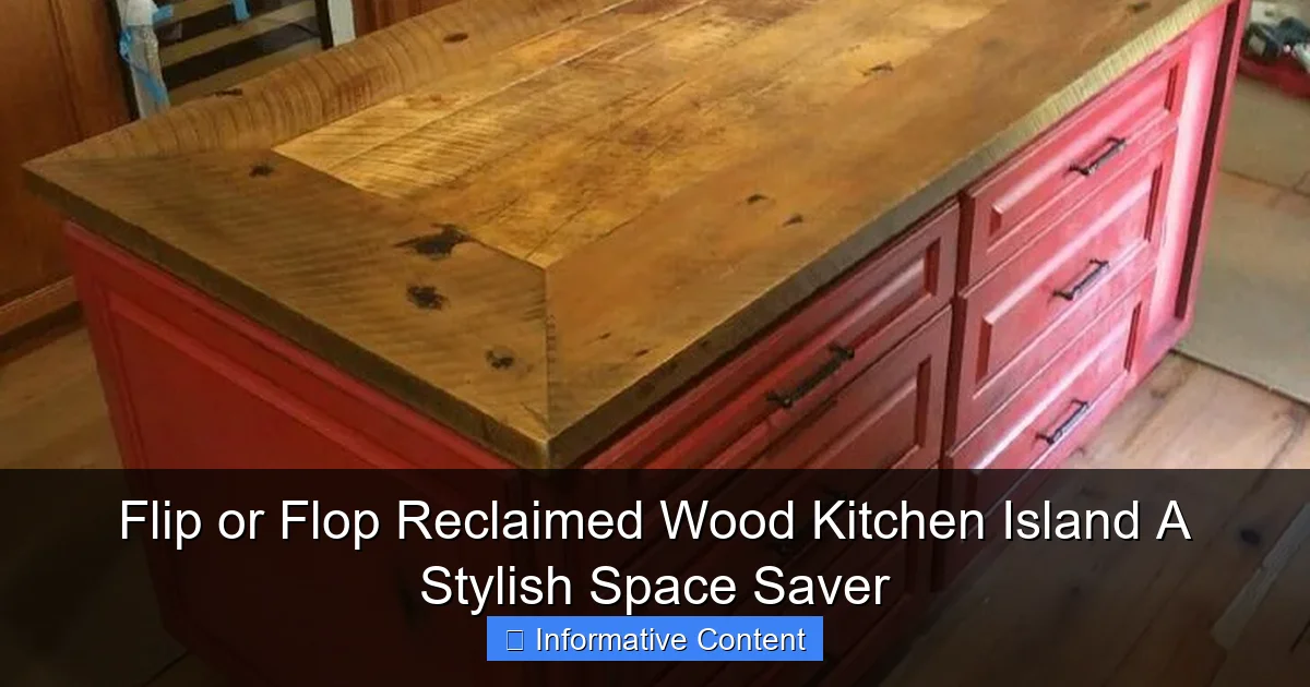 Flip or Flop Reclaimed Wood Kitchen Island A Stylish Space Saver