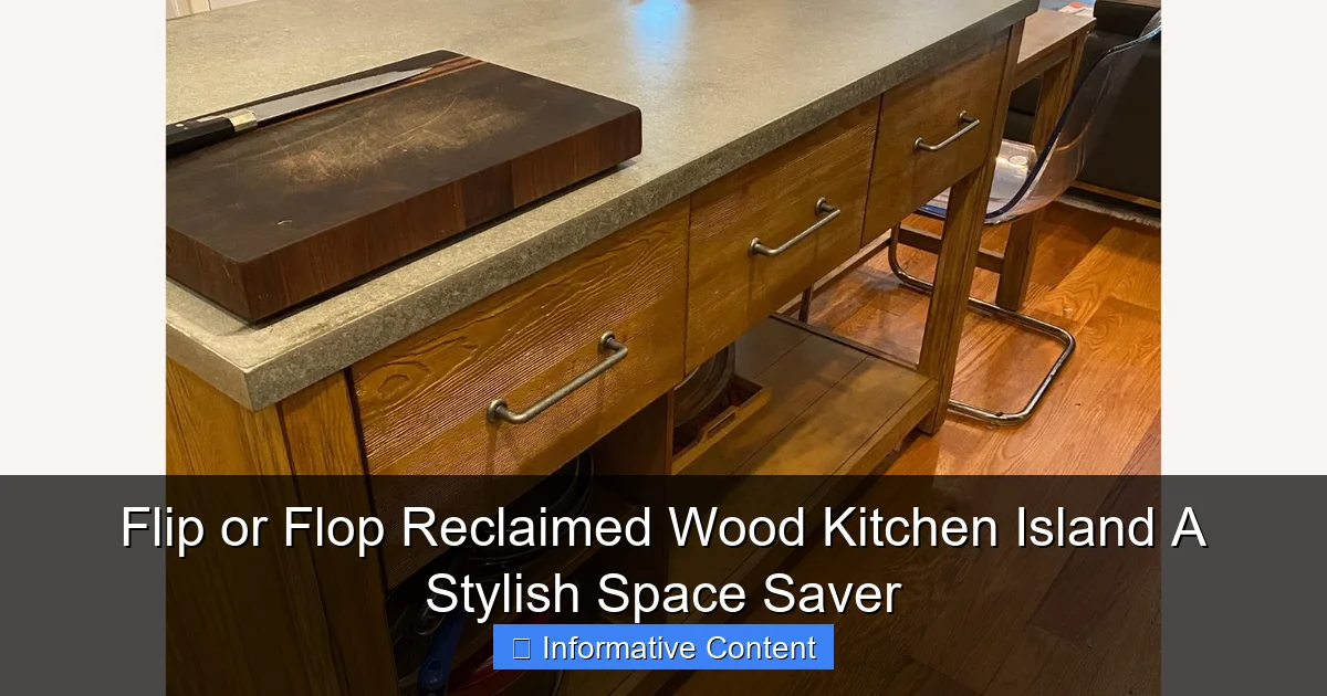Flip or Flop Reclaimed Wood Kitchen Island A Stylish Space Saver