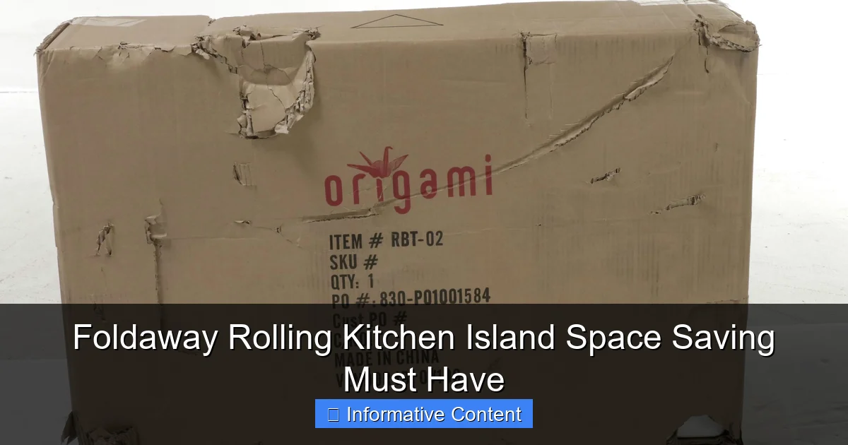 Foldaway Rolling Kitchen Island Space Saving Must Have