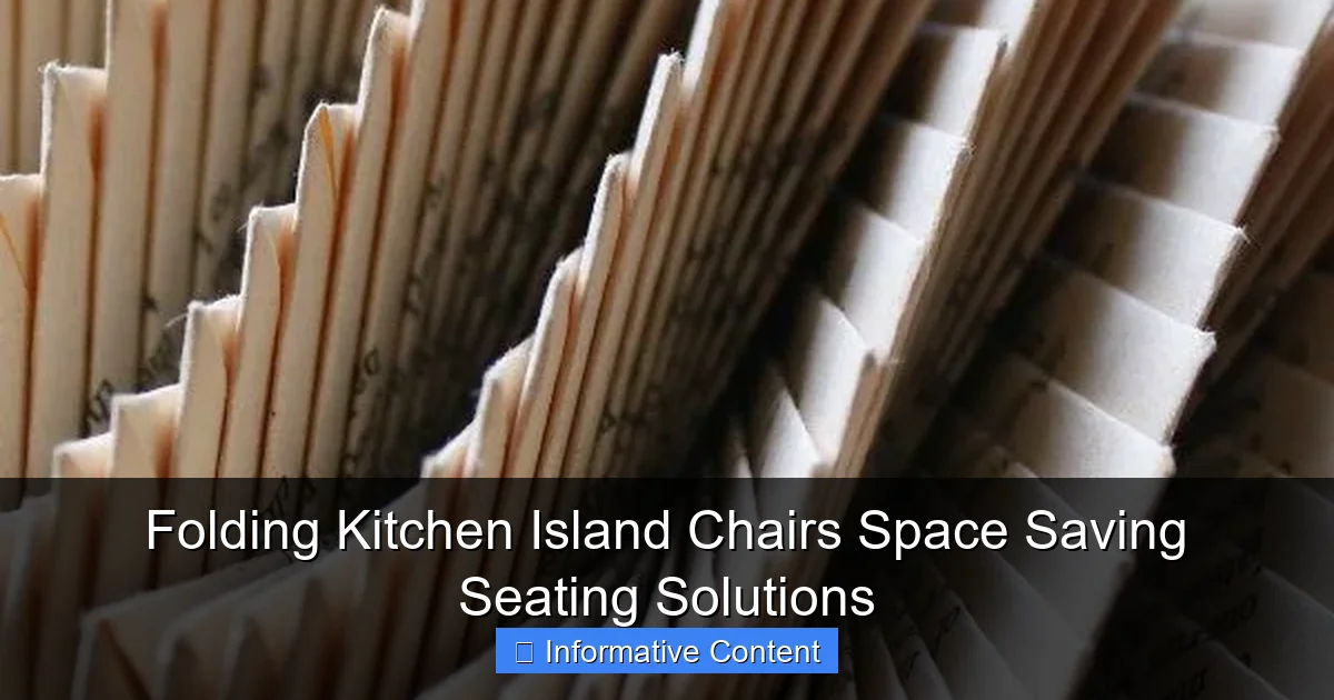 Folding Kitchen Island Chairs Space Saving Seating Solutions