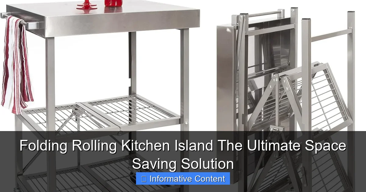 Folding Rolling Kitchen Island The Ultimate Space Saving Solution