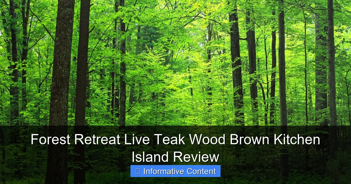 Forest Retreat Live Teak Wood Brown Kitchen Island Review
