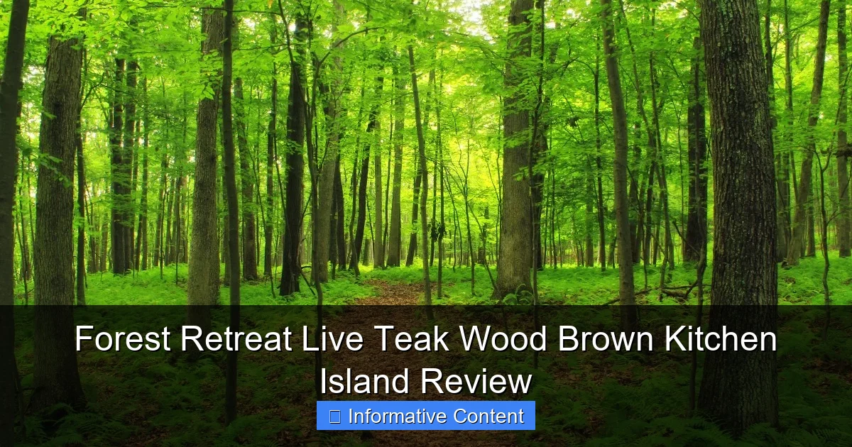 Forest Retreat Live Teak Wood Brown Kitchen Island Review