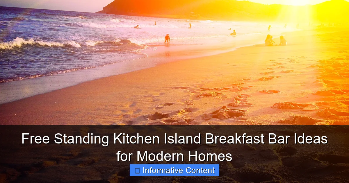 Free Standing Kitchen Island Breakfast Bar Ideas for Modern Homes