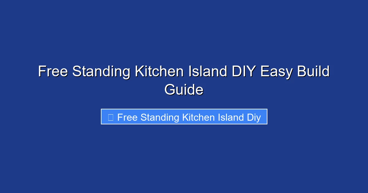Free Standing Kitchen Island DIY Easy Build Guide