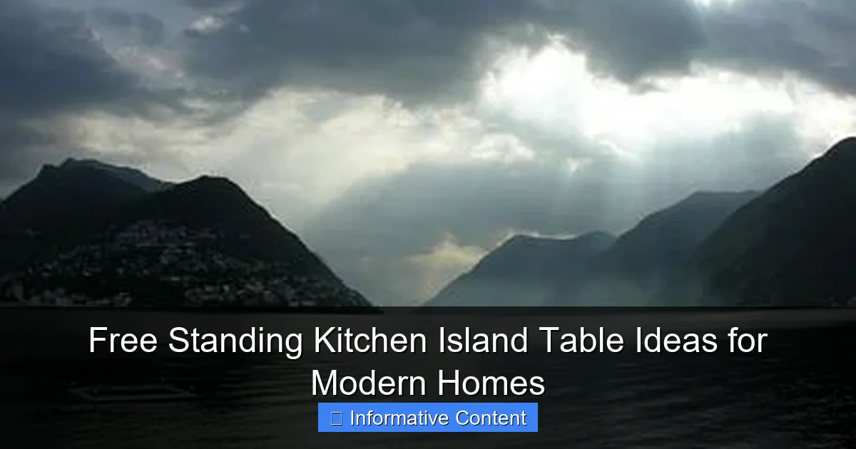 Free Standing Kitchen Island Table Ideas for Modern Homes