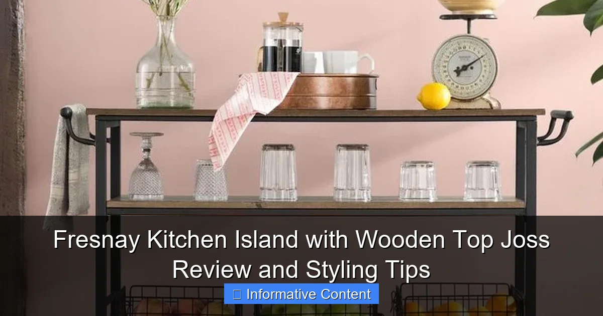 Fresnay Kitchen Island with Wooden Top Joss Review and Styling Tips