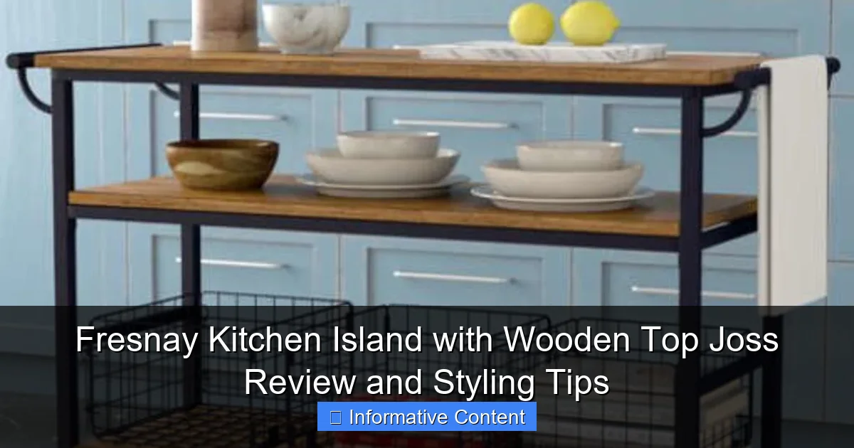 Fresnay Kitchen Island with Wooden Top Joss Review and Styling Tips