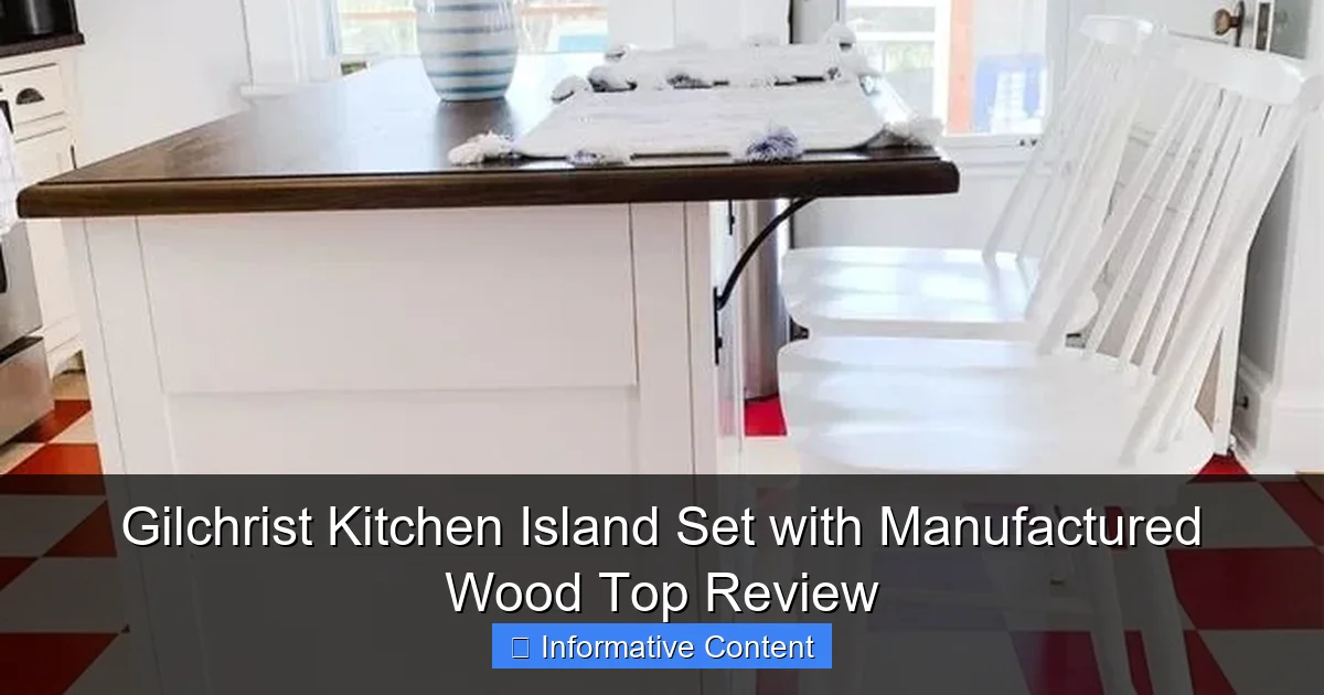 Gilchrist Kitchen Island Set with Manufactured Wood Top Review