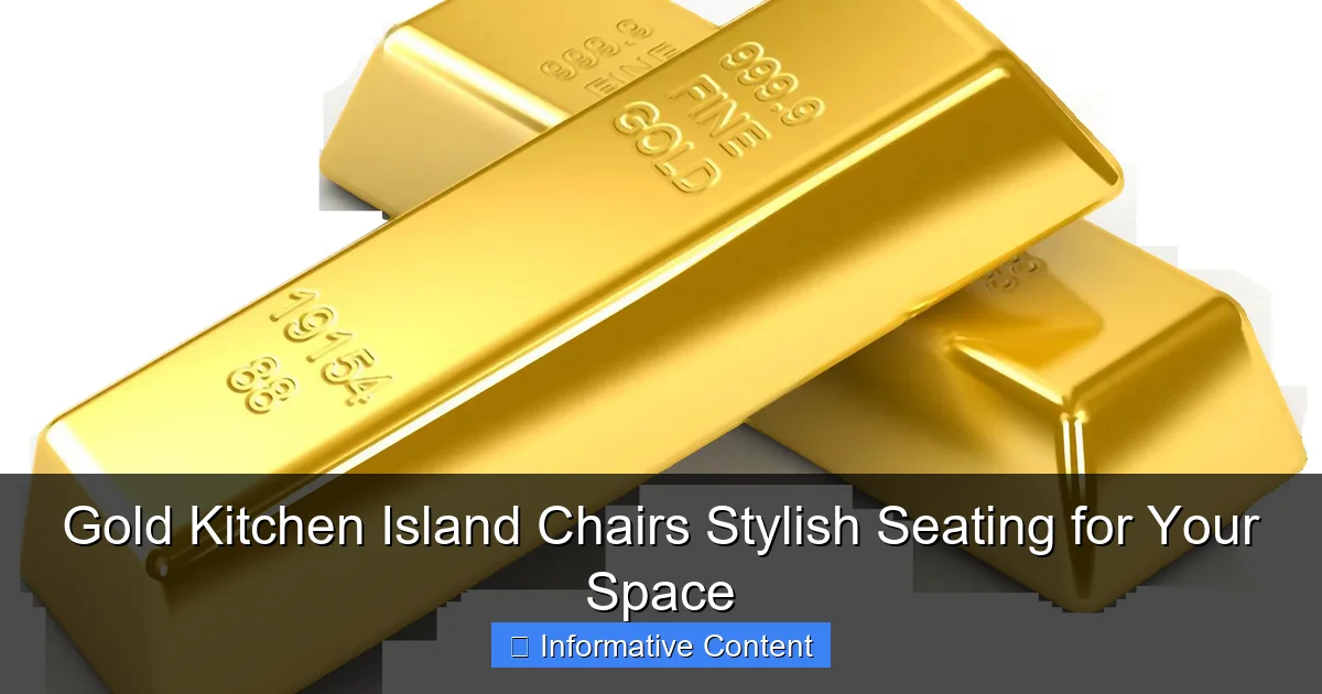 Gold Kitchen Island Chairs Stylish Seating for Your Space