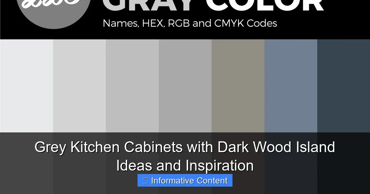 Grey Kitchen Cabinets with Dark Wood Island Ideas and Inspiration