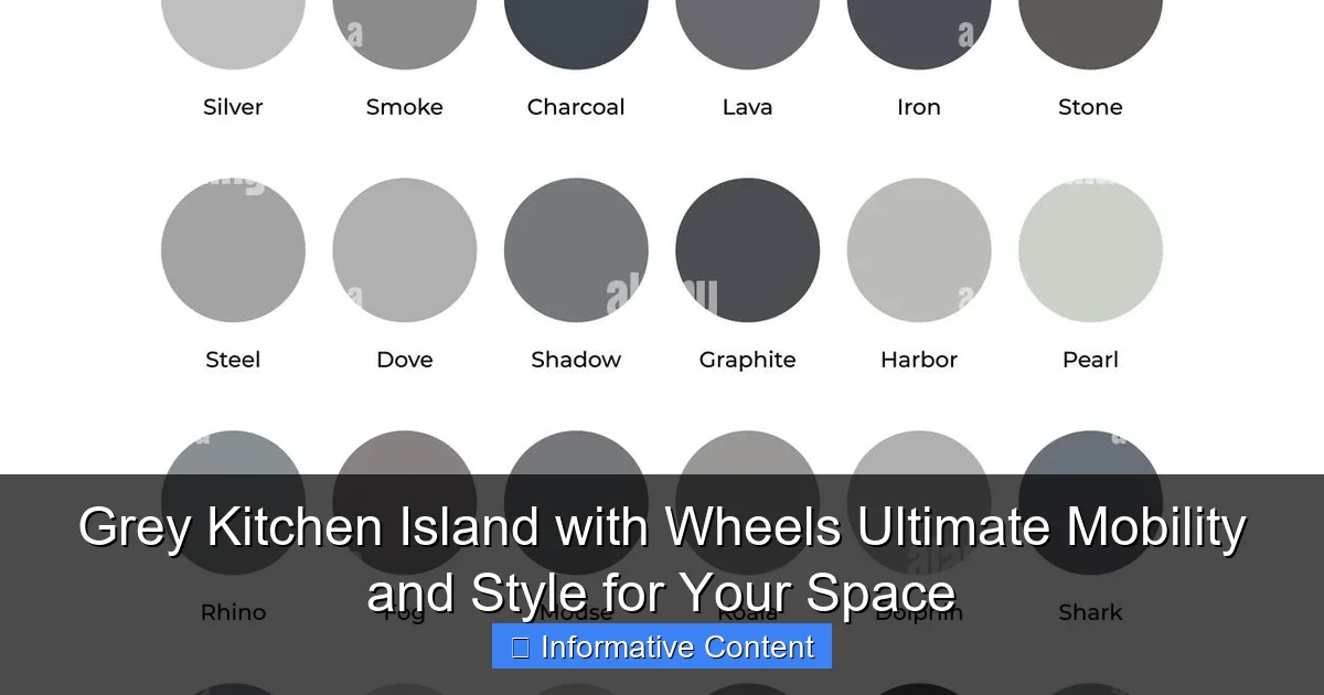 Grey Kitchen Island with Wheels Ultimate Mobility and Style for Your Space
