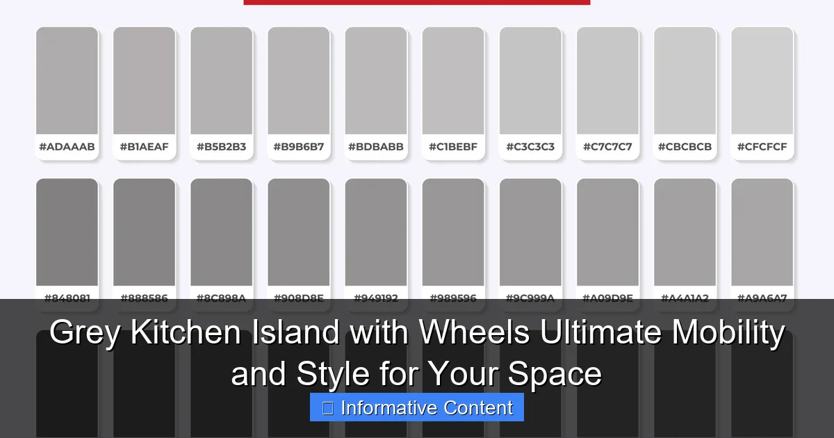 Grey Kitchen Island with Wheels Ultimate Mobility and Style for Your Space