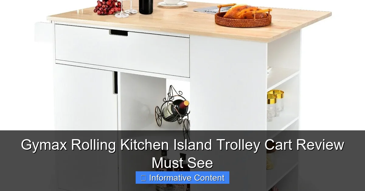 Gymax Rolling Kitchen Island Trolley Cart Review Must See
