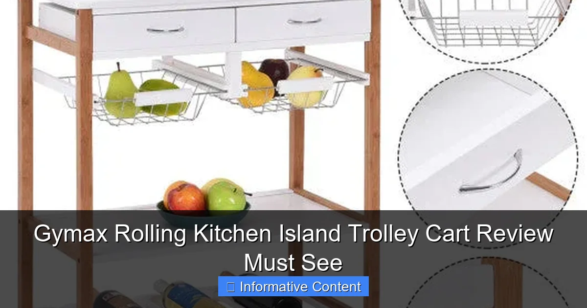 Gymax Rolling Kitchen Island Trolley Cart Review Must See