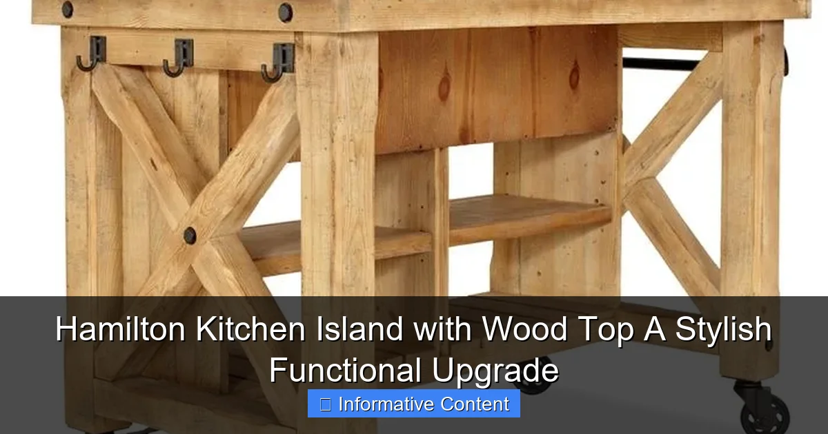 Hamilton Kitchen Island with Wood Top A Stylish Functional Upgrade