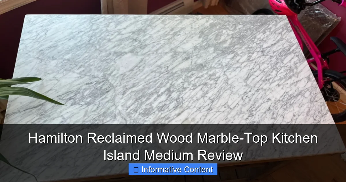Hamilton Reclaimed Wood Marble-Top Kitchen Island Medium Review
