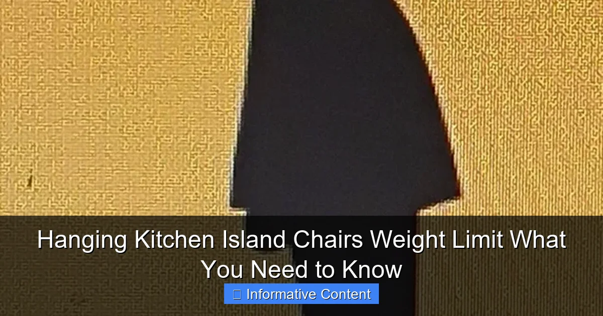 Hanging Kitchen Island Chairs Weight Limit What You Need to Know