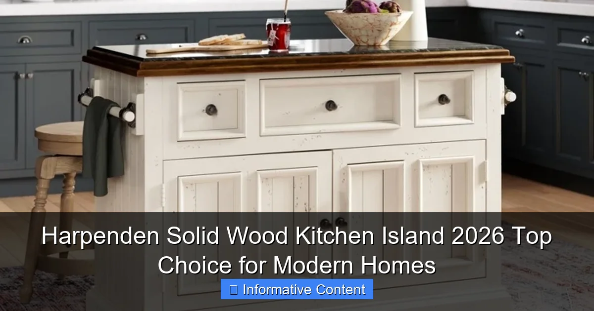 Harpenden Solid Wood Kitchen Island 2026 Top Choice for Modern Homes