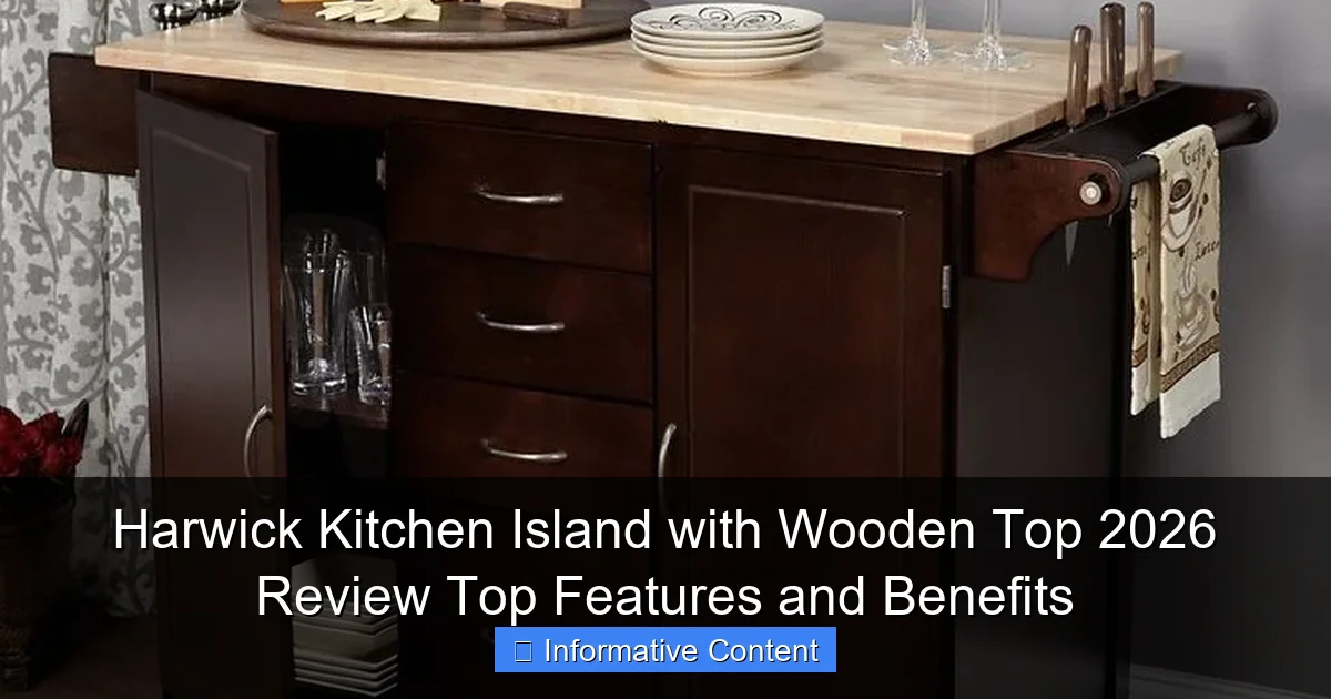 Harwick Kitchen Island with Wooden Top 2026 Review Top Features and Benefits
