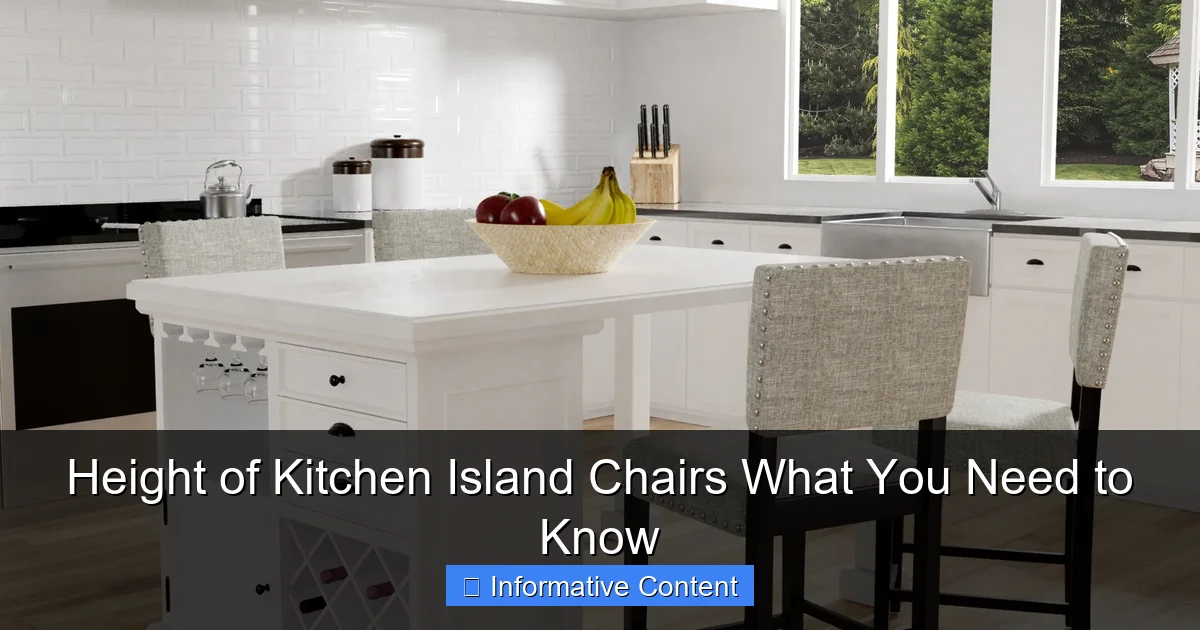 Height of Kitchen Island Chairs What You Need to Know