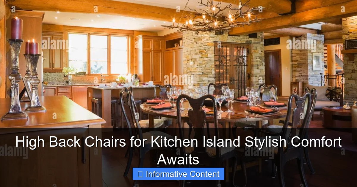 High Back Chairs for Kitchen Island Stylish Comfort Awaits