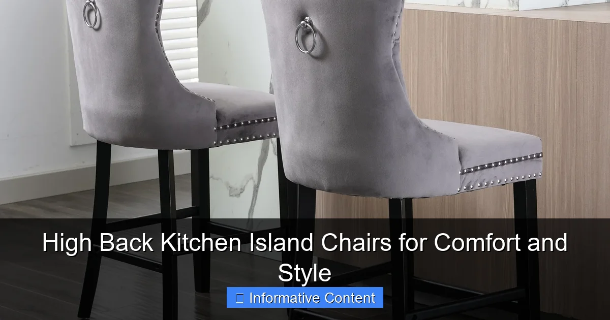 High Back Kitchen Island Chairs for Comfort and Style