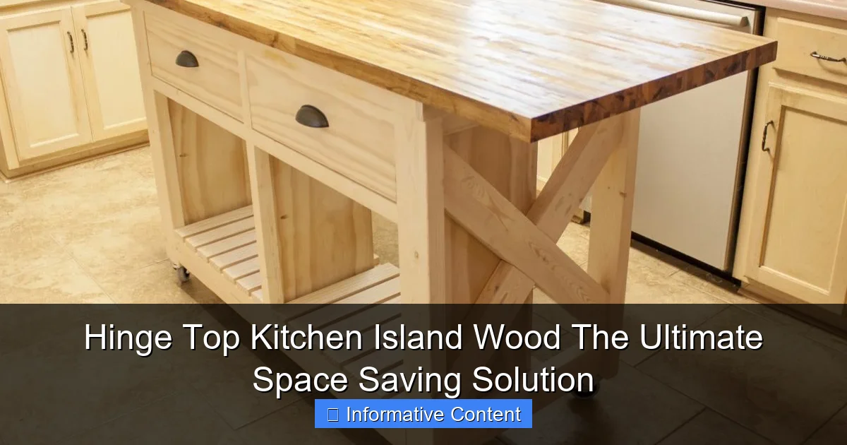 Hinge Top Kitchen Island Wood The Ultimate Space Saving Solution