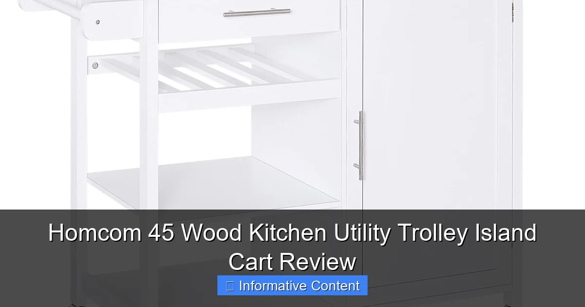 Homcom 45 Wood Kitchen Utility Trolley Island Cart Review