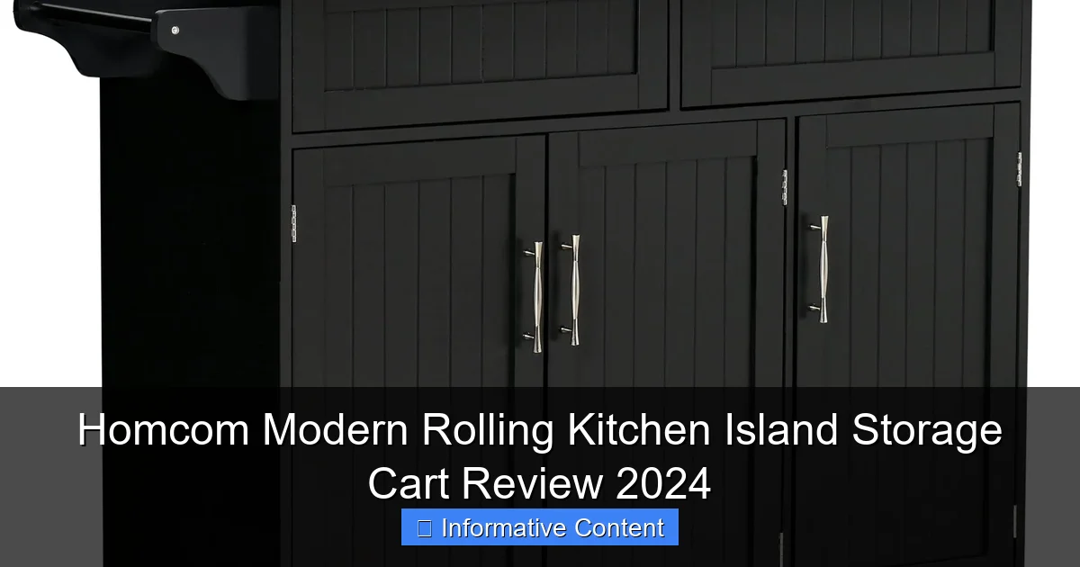 Homcom Modern Rolling Kitchen Island Storage Cart Review 2024