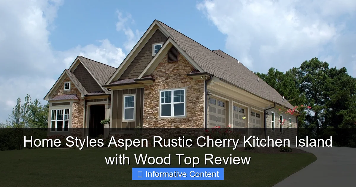 Home Styles Aspen Rustic Cherry Kitchen Island with Wood Top Review